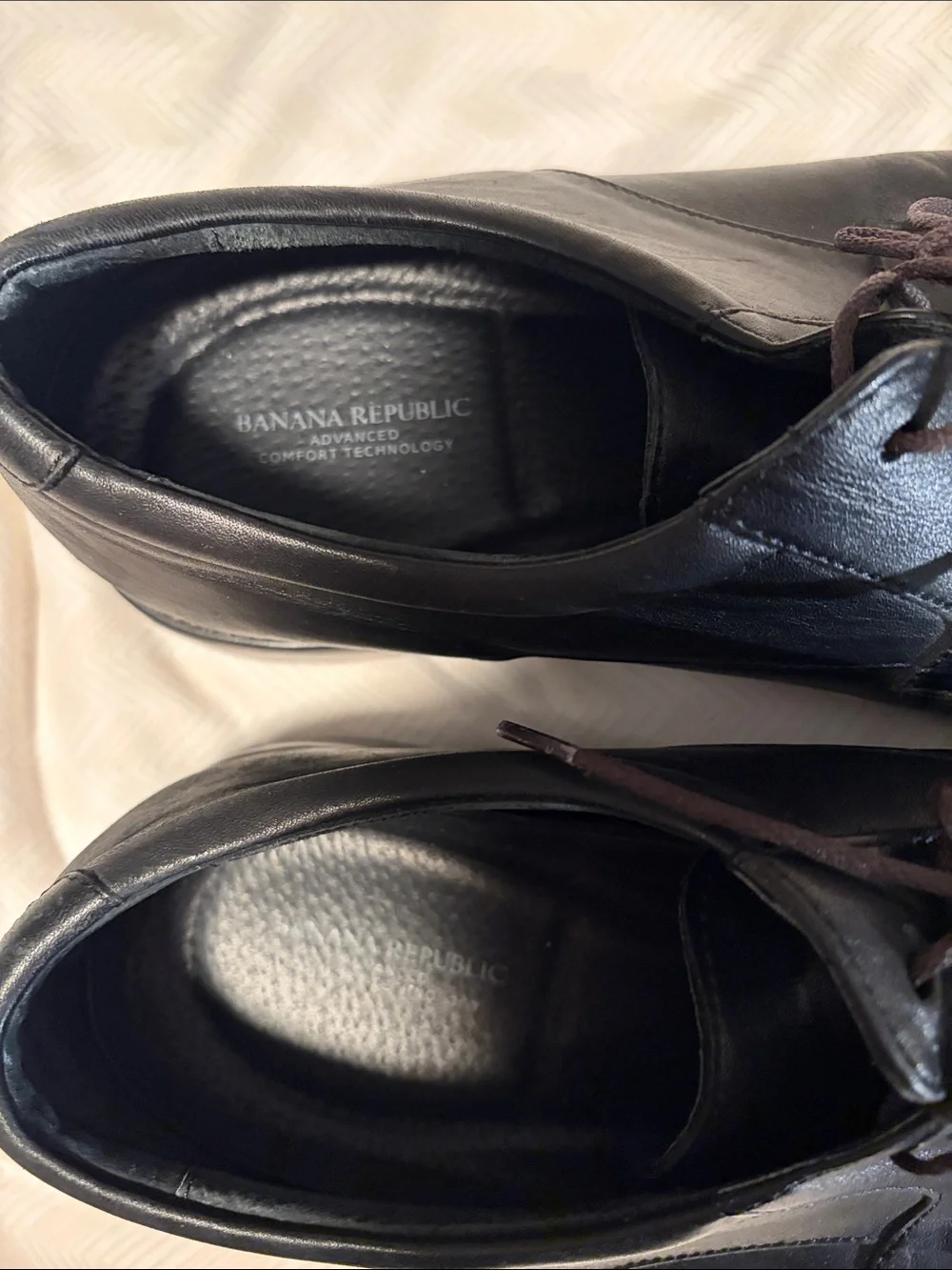 Banana Republic Black Leather Lace-Up Oxfords - 11